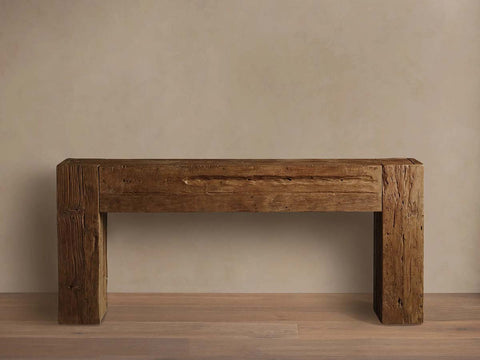 Ubud Wood Entrance Console Table Reclaimed Teak Sidewalk Table