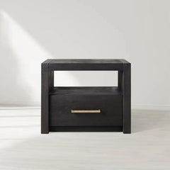 Palmer Storage Nightstand Wood Bedside Table Parsons Night side Cabinet With Drawer
