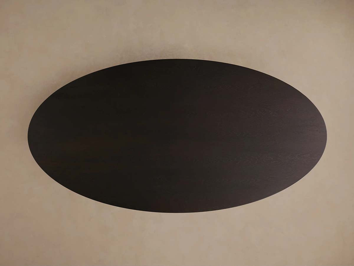 Perth Oval Oak Dining Table Hand-Sculpted Modern Dining Table