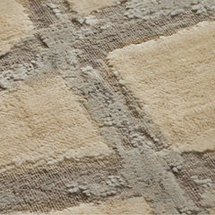Wynra Hand-Knotted Rug Wool & Rayon Blend Carpet in Ivory