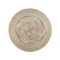 Lette Hand-Knotted Round Rug Carpet Tibetan Craftsmanship Wool Carpet