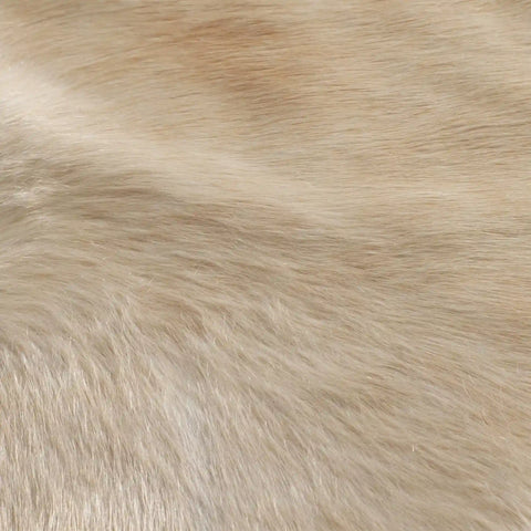 Creme Caramel Natural Hair-on-Hide Rug Living Room Leather Backing Carpet