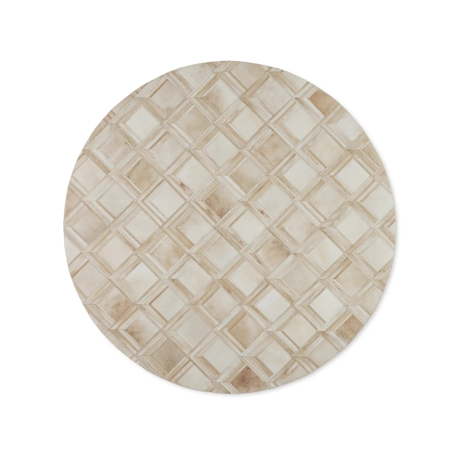 Greer Natural Hair-on-Hide Rug Round Carpet For Living rooms Dining Spaces Bedrooms