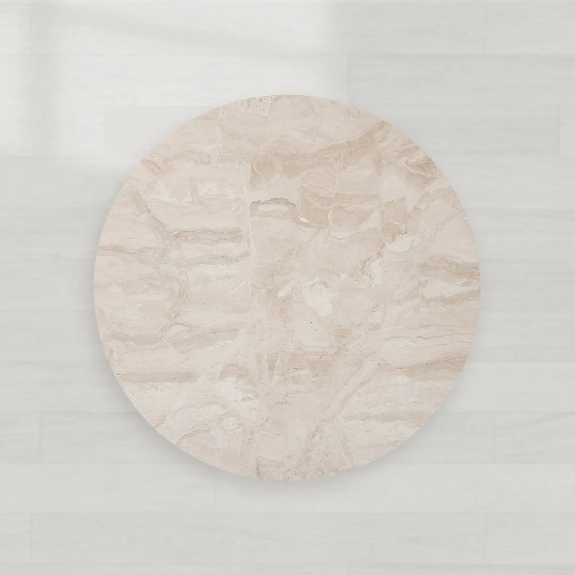 Danny Round Marble Top Coffee Table Oak Wood Base Cocktail Table Living Room Center Tea Table