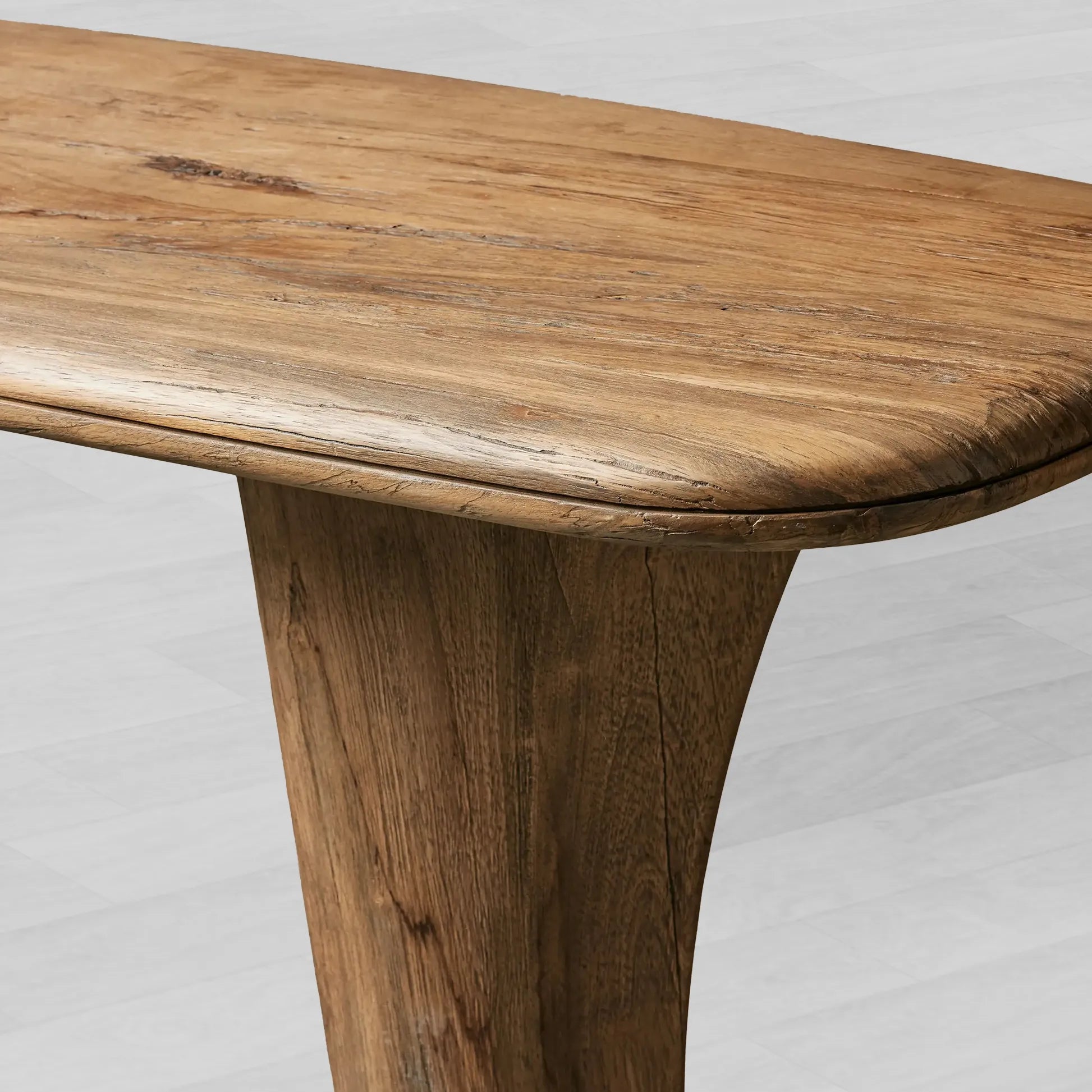 Soumaya Primavera Top Entryway Console Table Mahogany Legs Wood Hallway Entrance Table