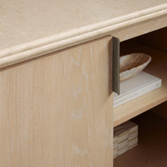 Caden Stone Top TV Stand Media Console Side Cabinet Television Storage Unit Wood Sideboard