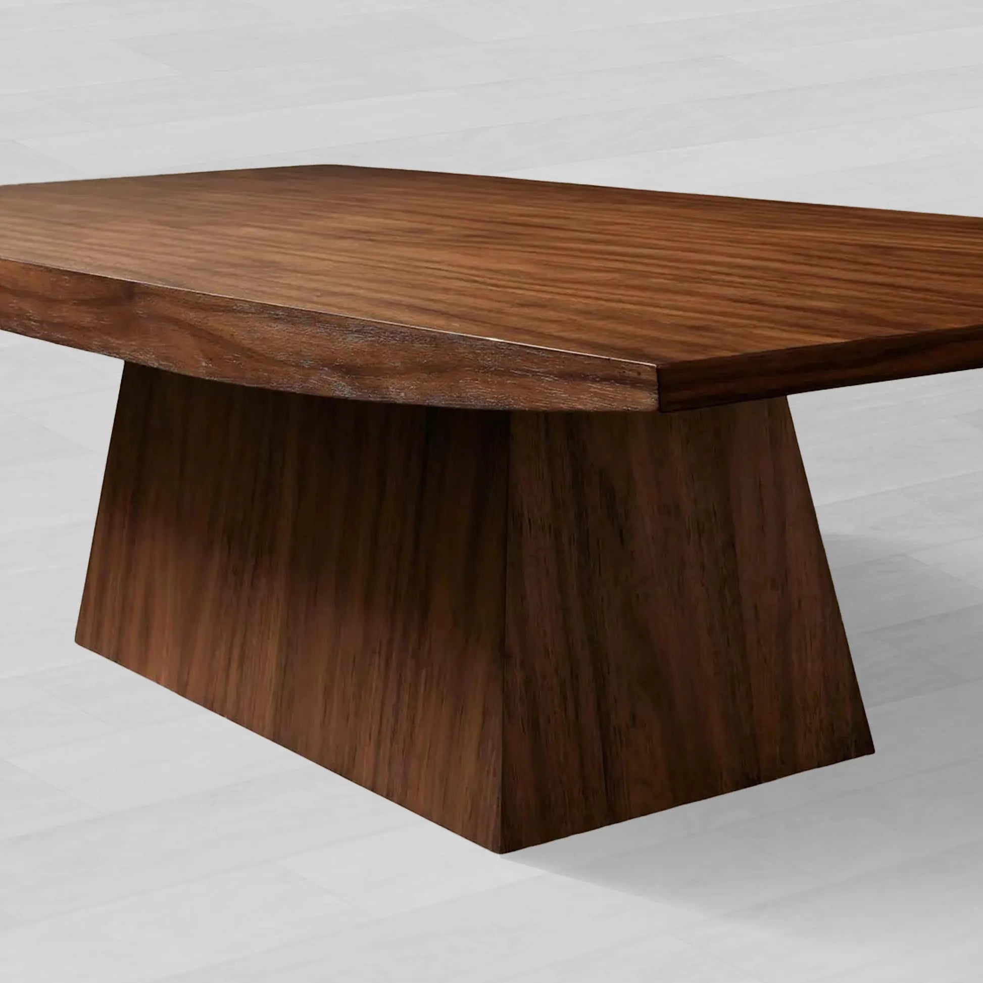 Ilaria Walnut Coffee Table Living Room Center Tea Table Classic Pedestal Cocktail Table