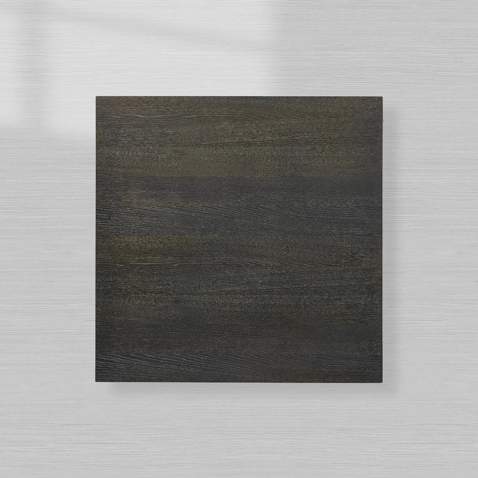 Sullivan Square Oak Coffee Table Black Wooden Plinth Cocktail Table Living Room Center Tea Table