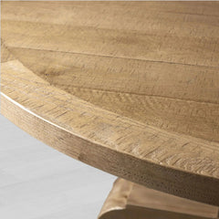 Kensington Round  solid oak Top Dining Table with Finnish Pine Base