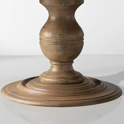 Asolo Round Dining Table Hand-Carved Tulipwood