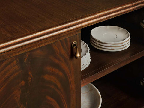 Frances Vintage Sideboard Mahogany buffet Storage Cabinet Wood Entryways Cabinet