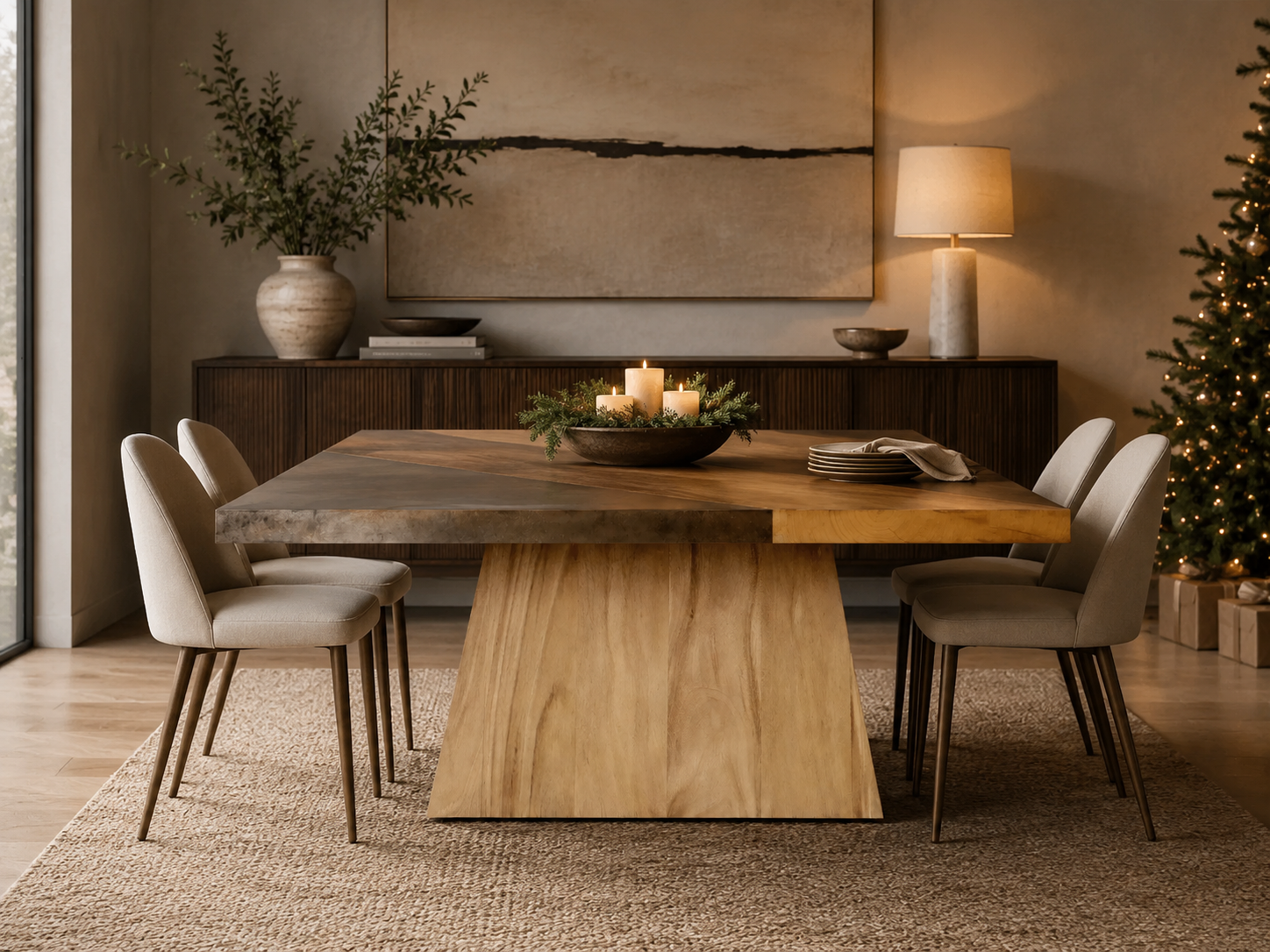 Almeria Rectangle Dining Table Sustainable Guanacaste Wood
