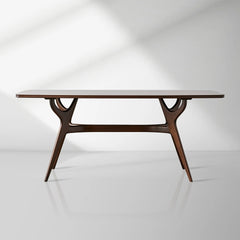 Ambra Modern Rectangle Dining Table With Inset Glass Top