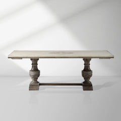 Florence Center Hand-painted Floral Extensions Dining Table