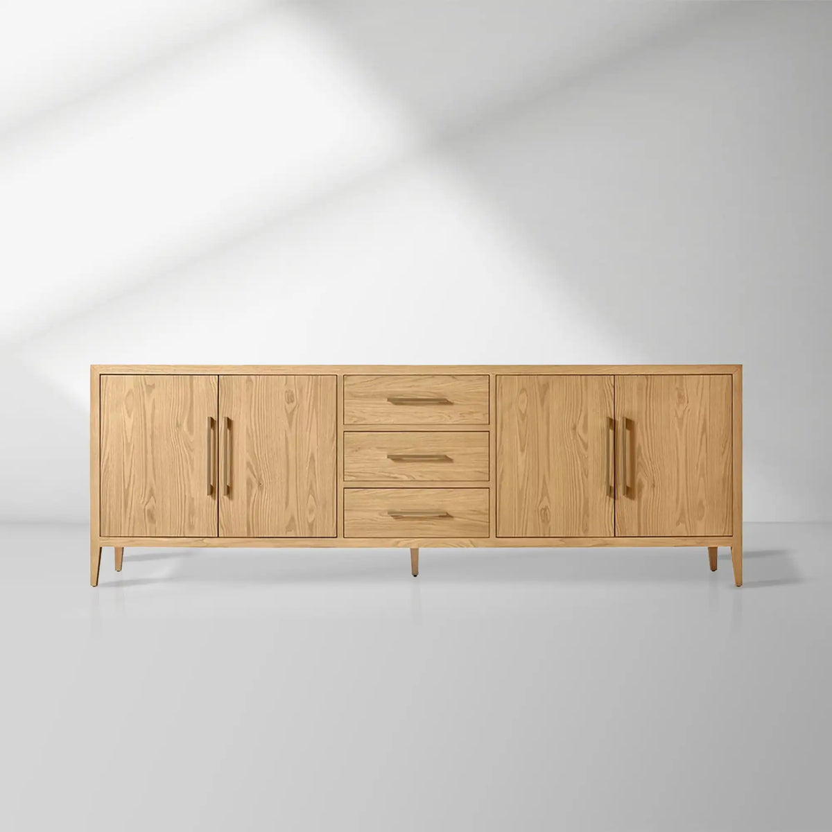 Ryze French Contemporary 4-Door Sideboard  Wide Storage Cabinet with 3 Drawers