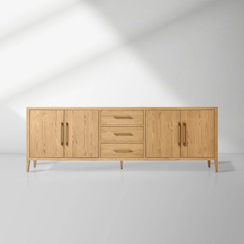 Ryze French Contemporary 4-Door Sideboard  Wide Storage Cabinet with 3 Drawers