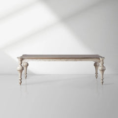 Alessia Bell'Arte Antique Solid Poplar Wood Dining Table