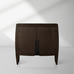 Dacia Solid Oak Storage Cabinet Vintage Sideboard