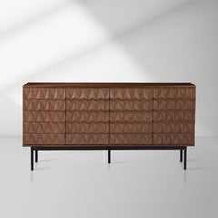 Arden 3D Textured Walnut Sideboard With 3/4-Door