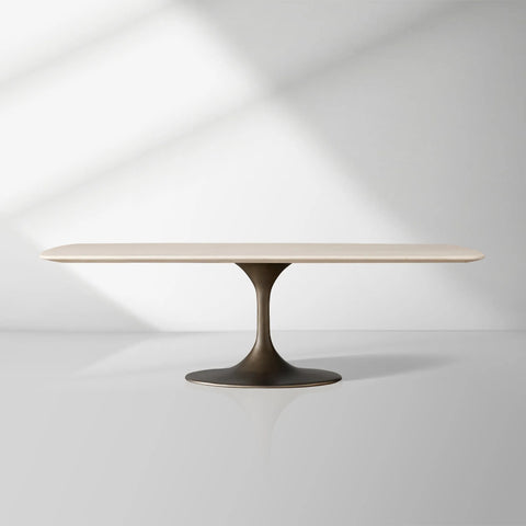 Saint Germain Stone Top Dining Table with Launette Steel Base