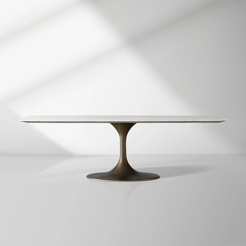 Saint Germain Stone Top Dining Table with Launette Steel Base