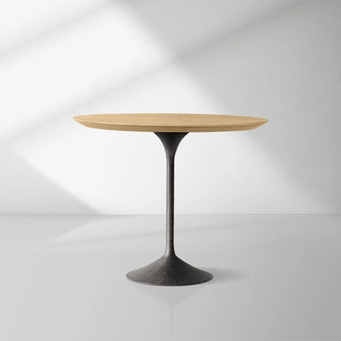 Aero Wood Bistro Table with Arched Cast Steel Base