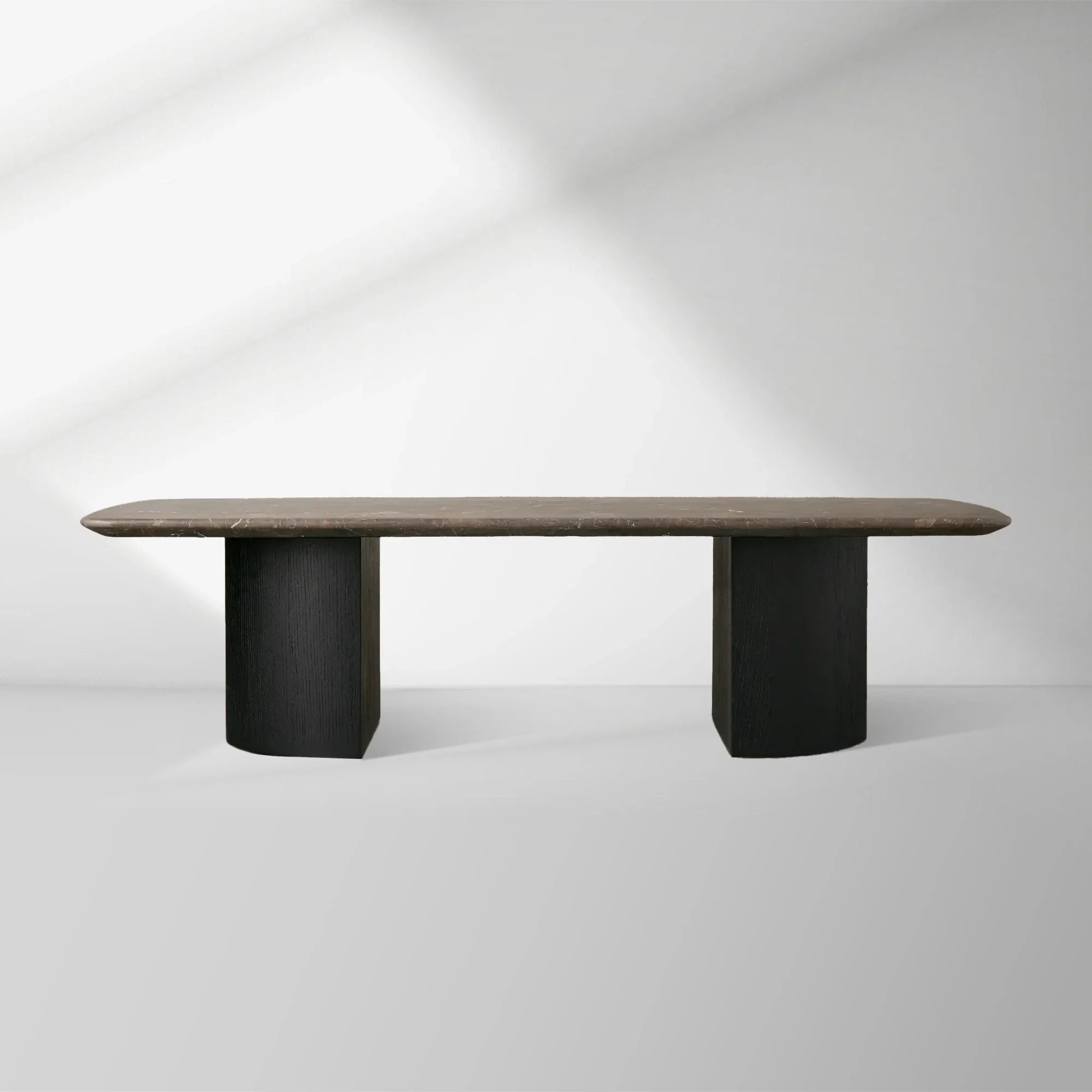 San Germani 72" Stone Coffee Table with Dauphine Metal Base