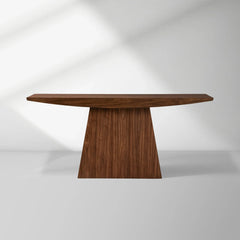 Ilaria Walnut Wood Entryway Console Table Elegant Hallway Entrance Table