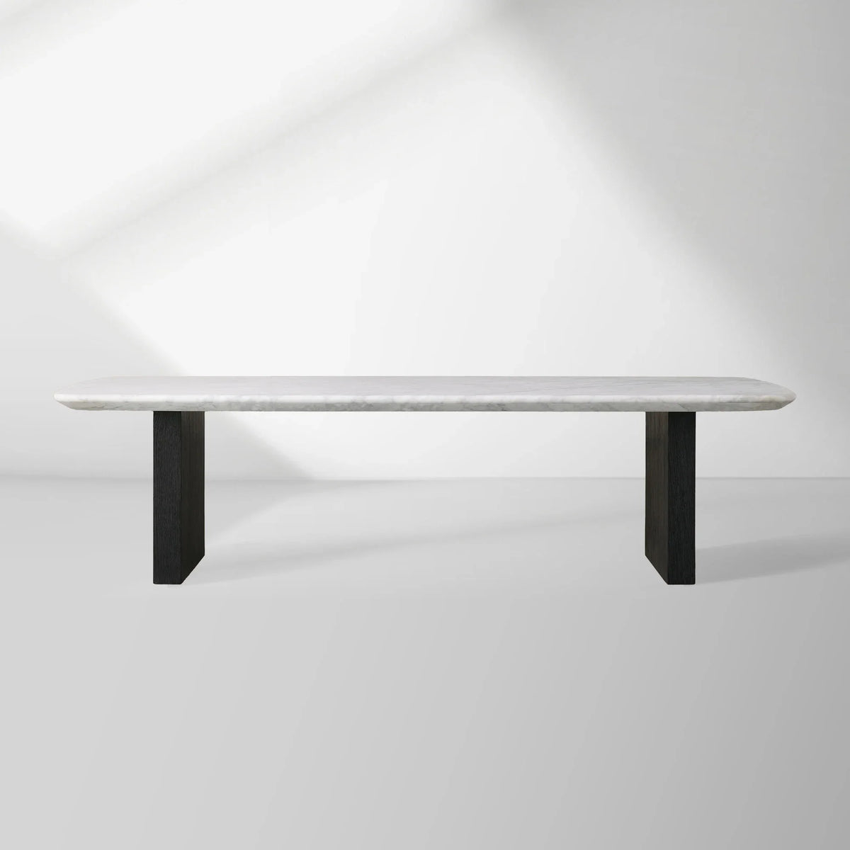 Saint Germain Marble Top Coffee Table Living Room Cocktail Table Clement Wood Base Center Tea Table