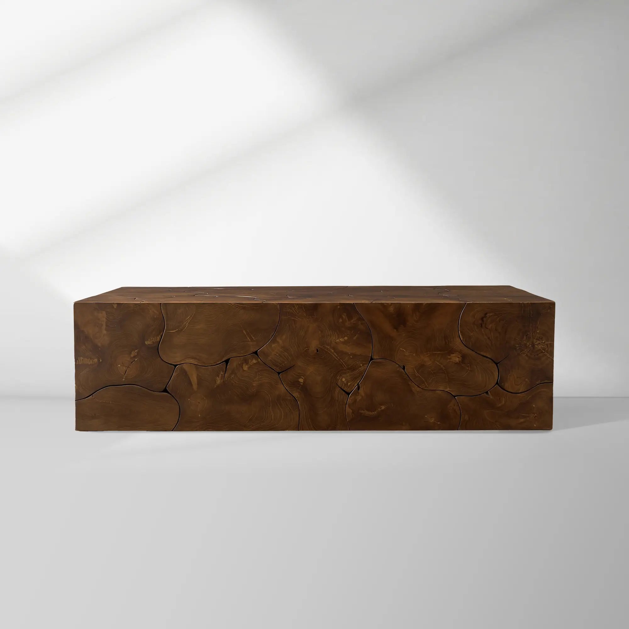 Kalmar Teak Wood Coffee Table Living Room Rectangle Center Tea Table Unique Cocktail Table