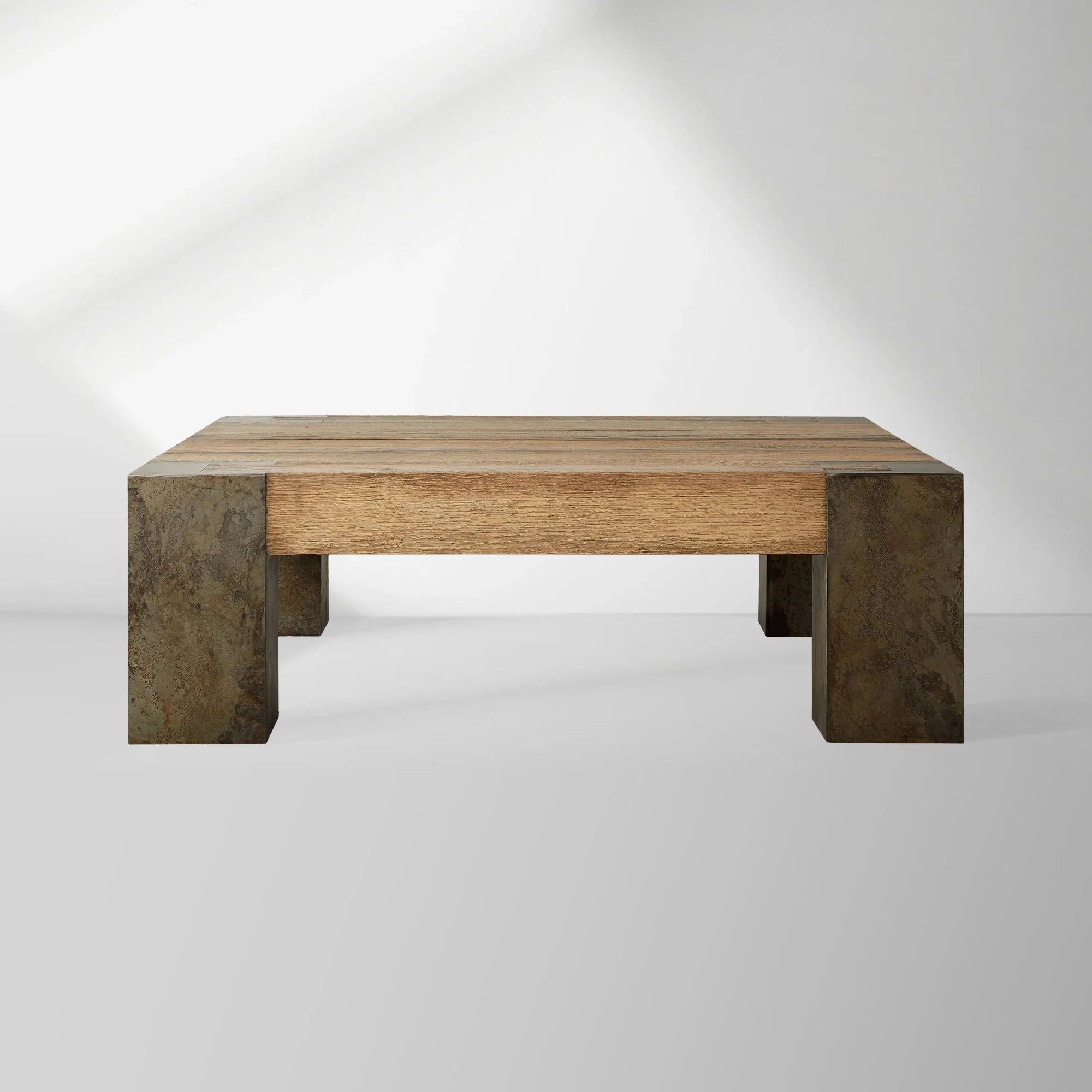 Telluride Square Oak Coffee Table Wood Cocktail Table Living Room Center Tea Table Vintage Cocktail Table