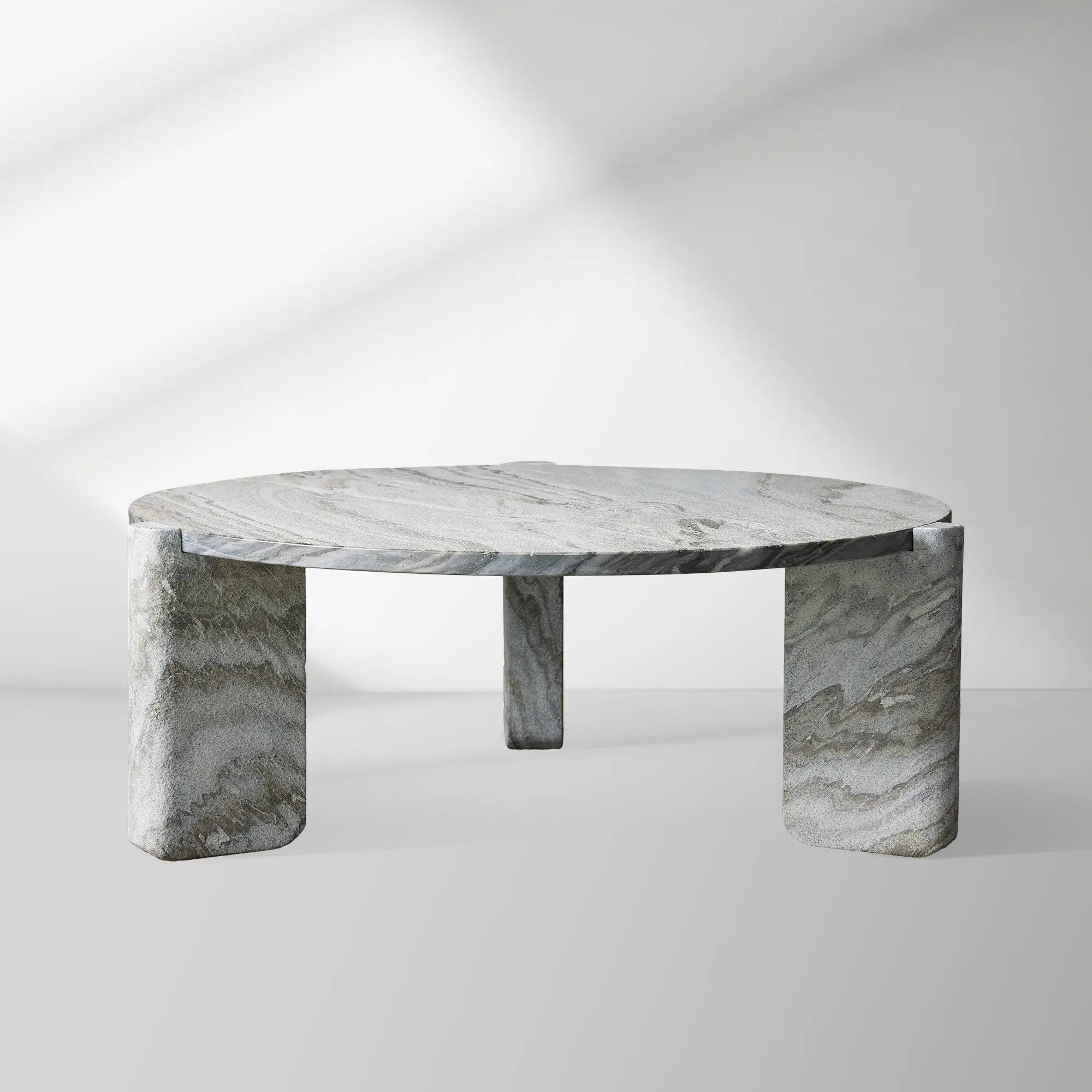 Lonelle Solid Natural Stone Coffee Table Modern Cocktail Table Living Room Center Tea Table