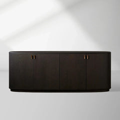 Bexler Natural Wood Sideboard Buffet Table Living Room Entryways Cabinet