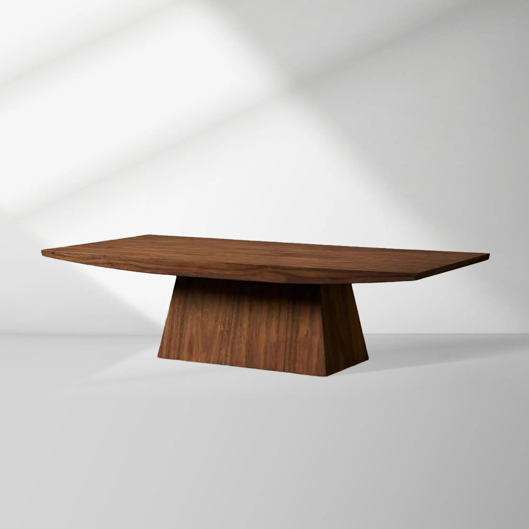 Ilaria Walnut Coffee Table Living Room Center Tea Table Classic Pedestal Cocktail Table