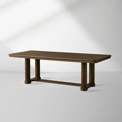 Warby Wood Extension Dining Table with Two 18" Leaves Mocha Finish