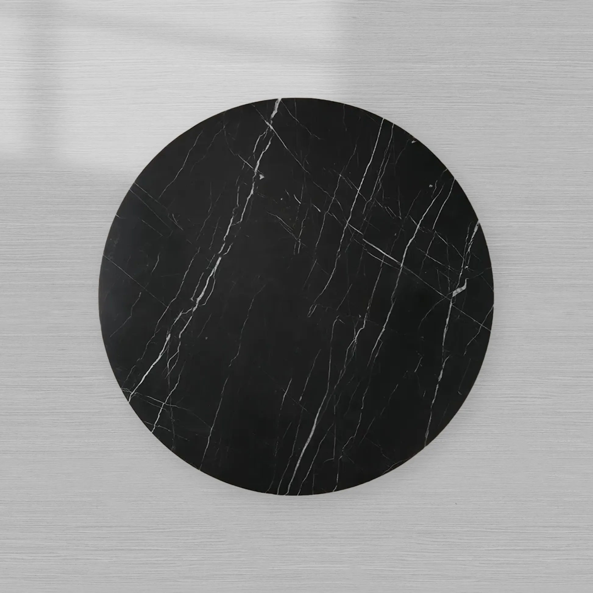 Cinzia Natural Marble Round Coffee Table Stone Cocktail Table Plinth Base Sofa Center Tea Table