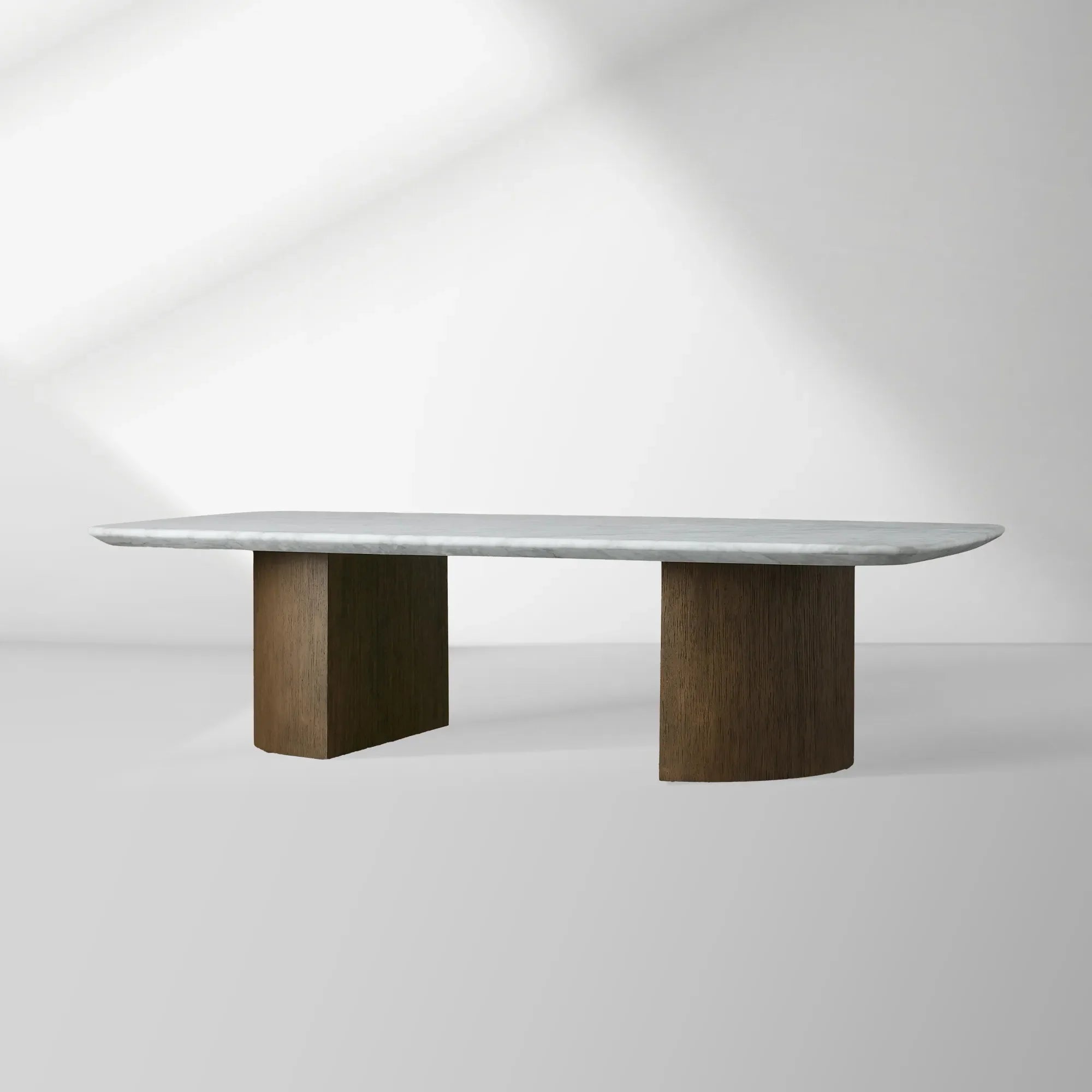 Saint Germain Marble Top Coffee Table Oak Wood Dauphine Base Cocktail Table Living Room Ston Top Center Tea Table