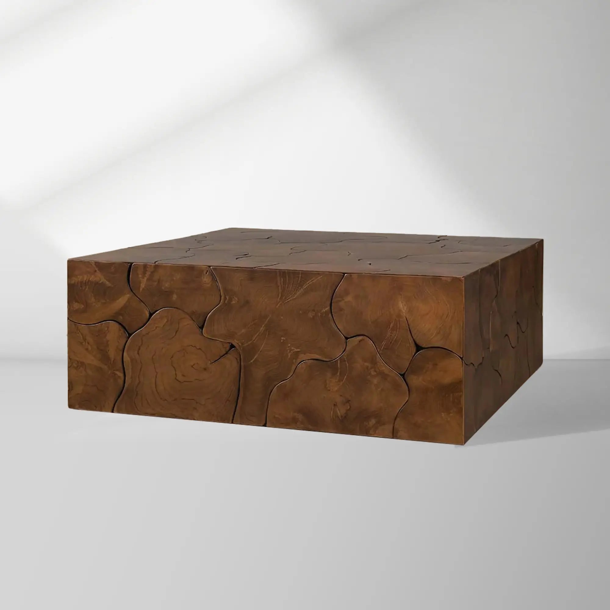 Kalmar Teak Square Coffee Table Wood Living Room Center Tea Table Unique Cocktail Table