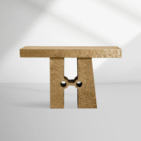 Sydney Sculptural Aluminum Console Entryways Table Modern Entrance Wallway Table