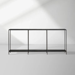 Kavali Metal Entryway Console Table Solid Iron Frame Hallway Entrance Table