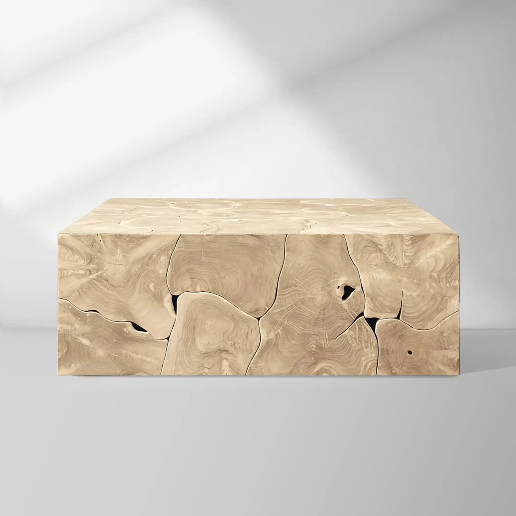 Kalmar Teak Square Coffee Table Wood Living Room Center Tea Table Unique Cocktail Table