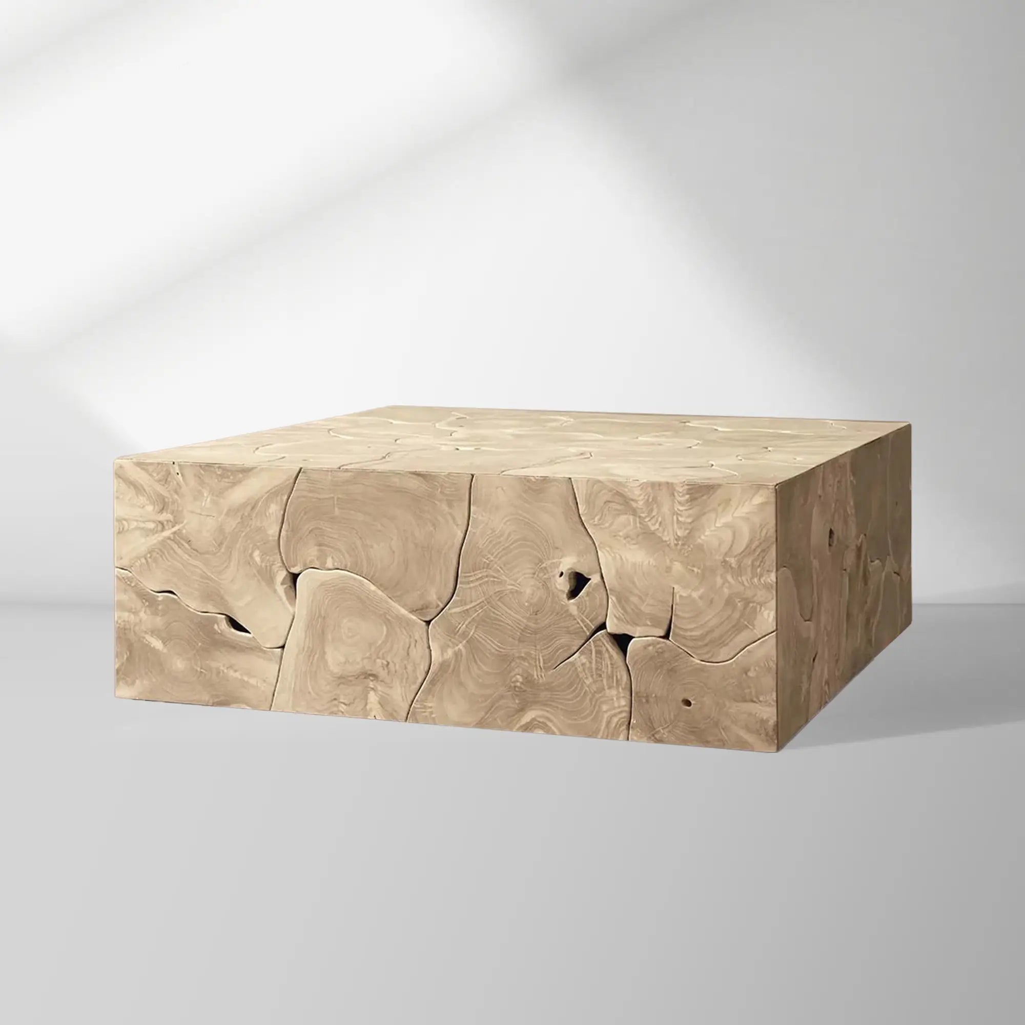 Kalmar Teak Square Coffee Table Wood Living Room Center Tea Table Unique Cocktail Table