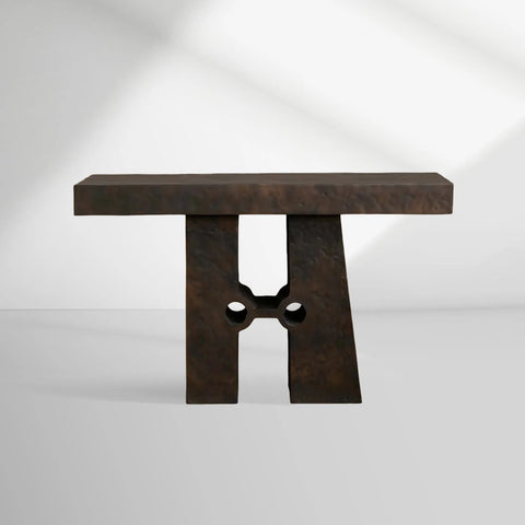 Sydney Sculptural Aluminum Console Entryways Table Modern Entrance Wallway Table
