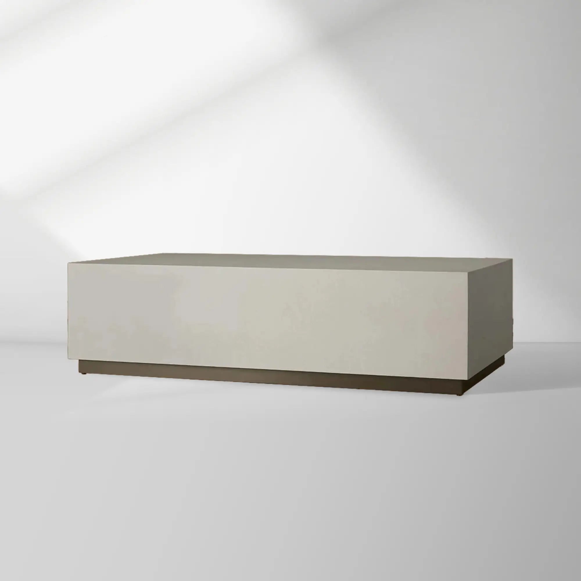 Malone Rectangular Leather Coffee Table Modern Steel Base Cocktail Table Living Room Wood Center Tea Table