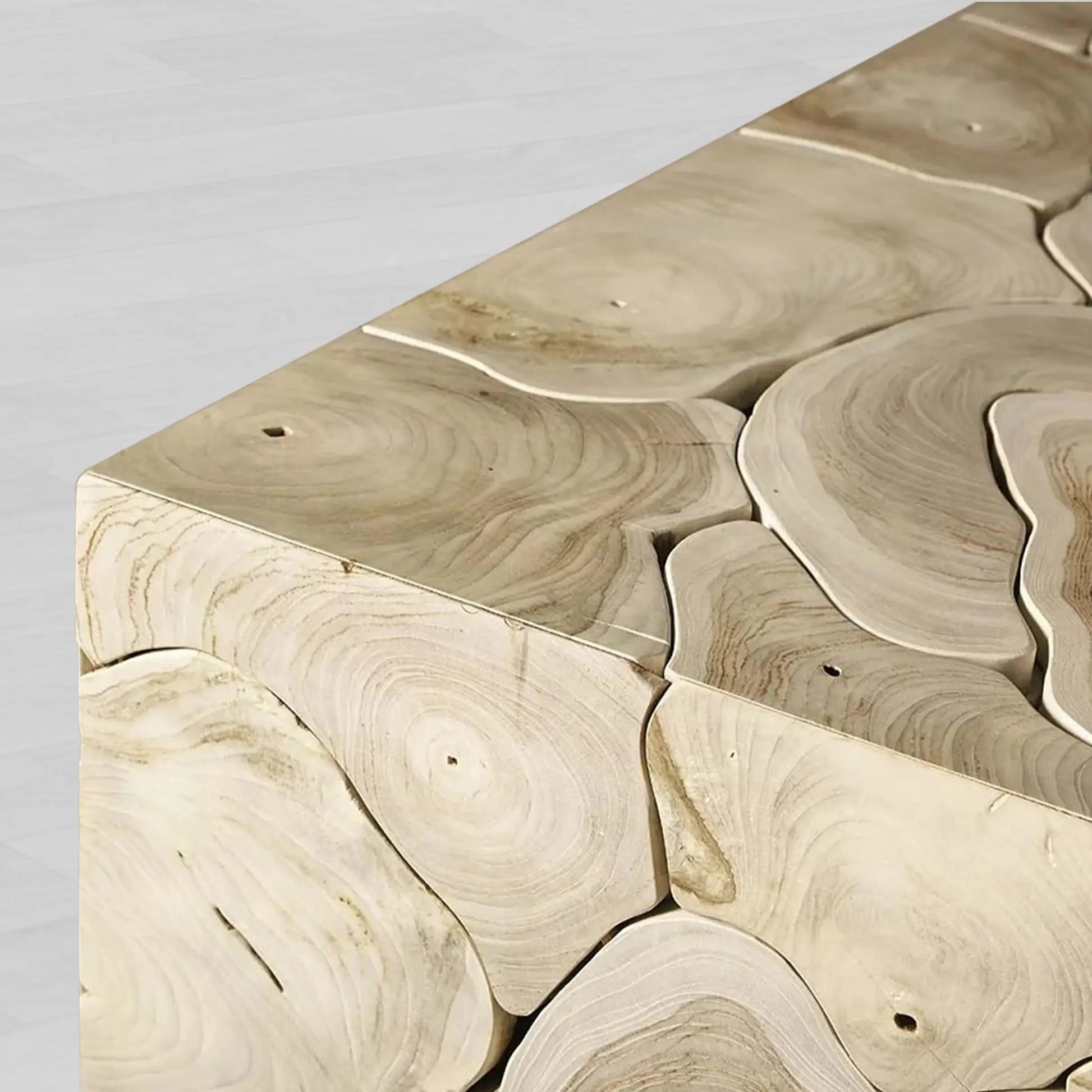 Kalmar Teak Square Coffee Table Wood Living Room Center Tea Table Unique Cocktail Table