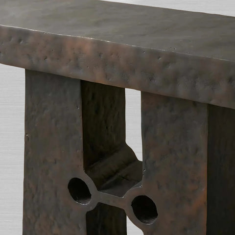 Sydney Sculptural Aluminum Console Entryways Table Modern Entrance Wallway Table