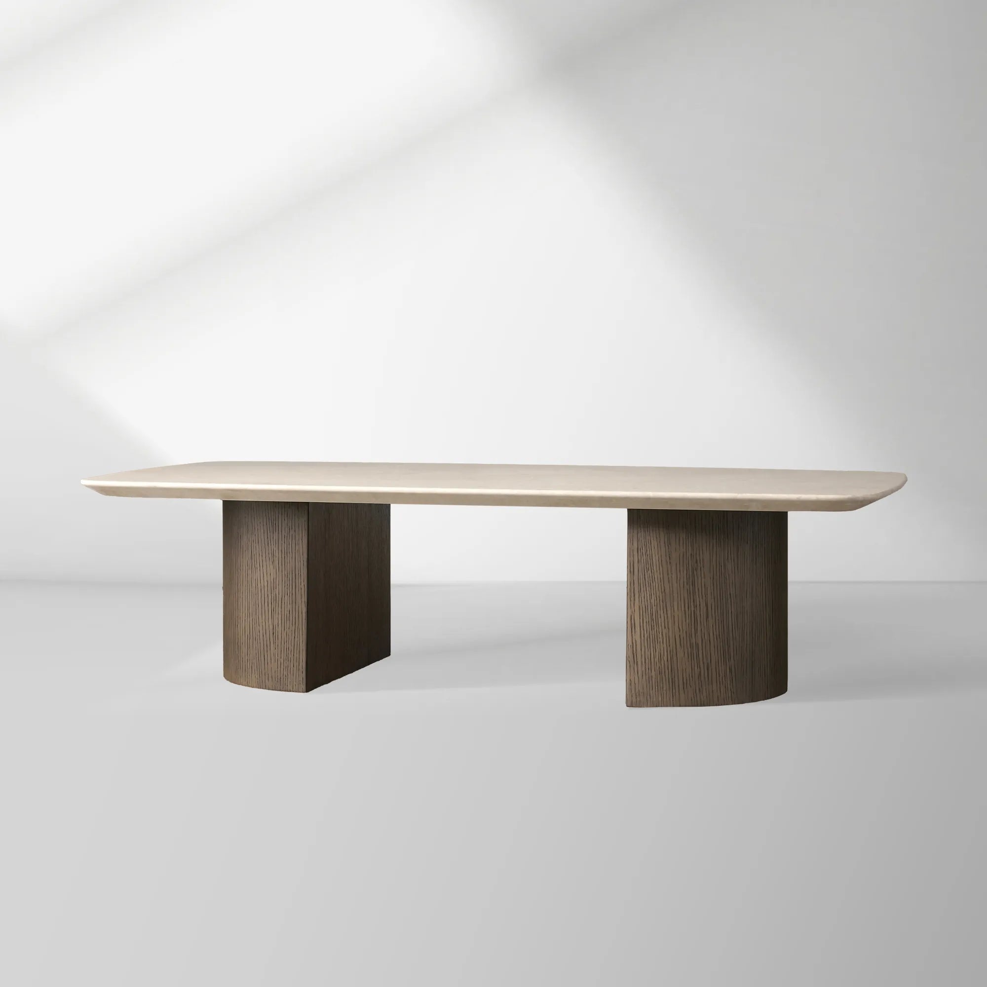 Saint Germain Marble Top Coffee Table Oak Wood Dauphine Base Cocktail Table Living Room Ston Top Center Tea Table