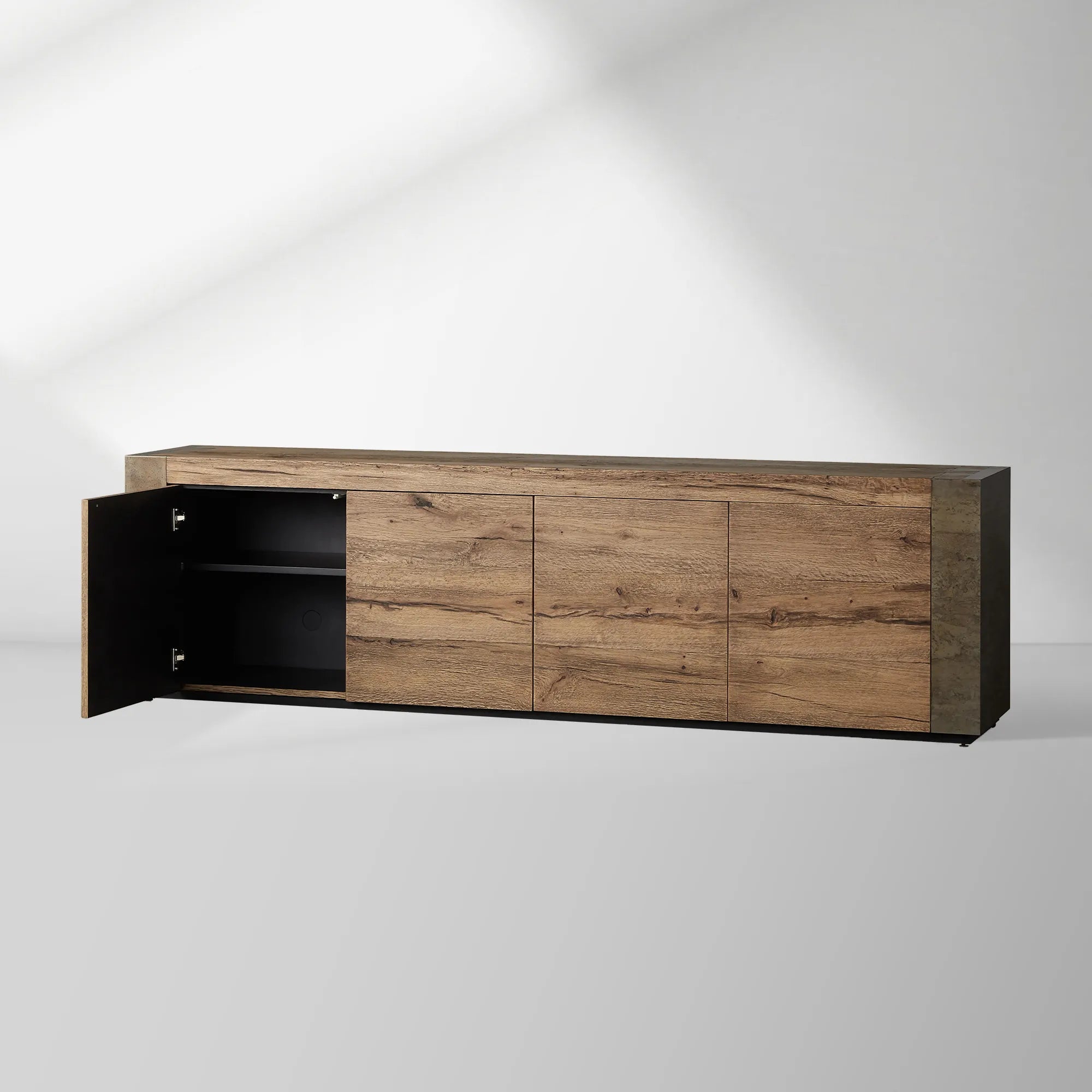 Telluride Mexican Oak TV Stand Cabinet Media Console Result Sideboard Wood Television Storage Unit