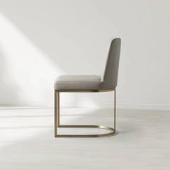 Bradley Curved Back Dining Chair with Upholstered Modern Steel Frame Living Room Chairs