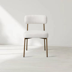 Billie Performance Fabric Dining Chair Modern Antiqued Iron Frame Living Room Chairs